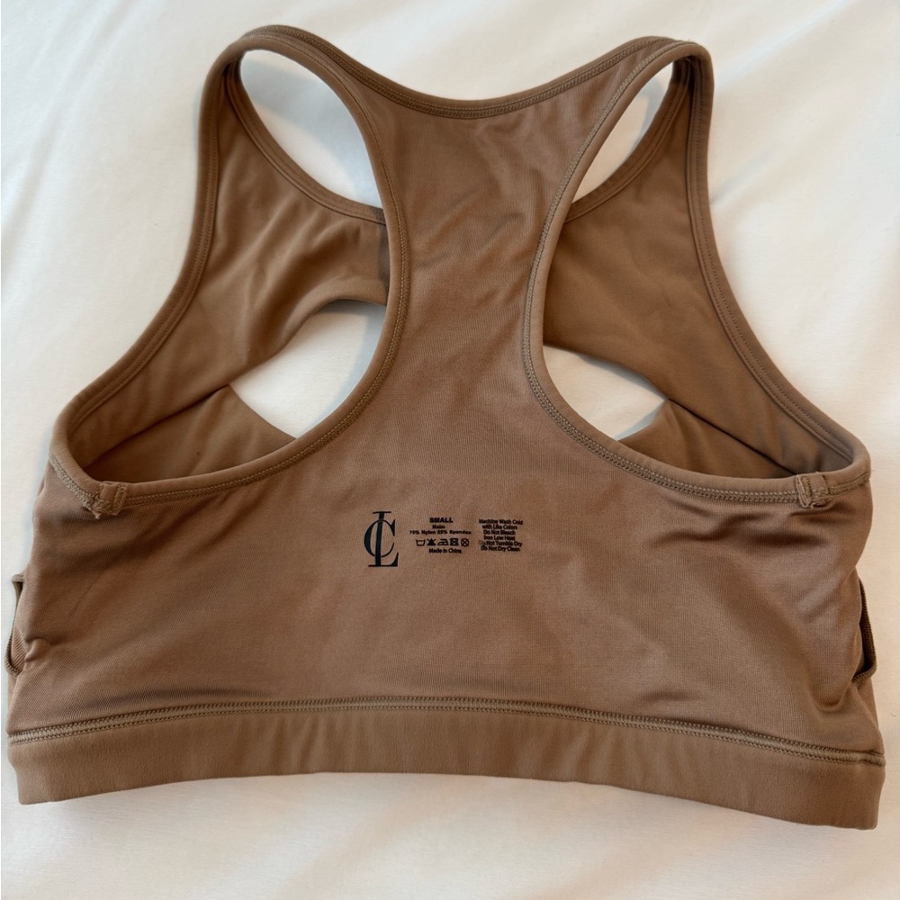 Cara Loren Active Beige Peekaboo Sports Bra Small - Picture 8 of 8